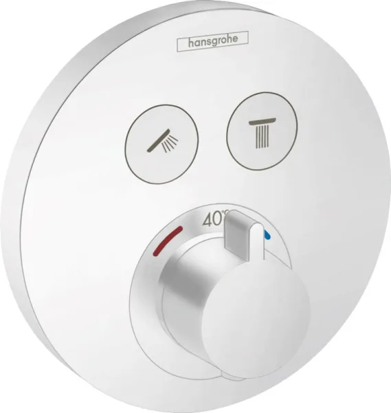 Термостатический смеситель встраиваемый Hansgrohe ShowerSelect S 15743700, для душа, матовый белый Sancos — Оригинал