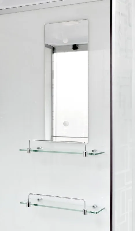 Душевая кабина DTO EM1511L 110х80, LED, профиль хром, стекло матовое с узором Sancos — официальный сайт