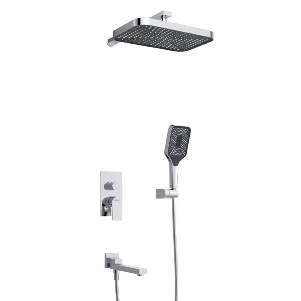 Душевой комплект BelBagno Due VDSET-CRM, С ВНУТРЕННЕЙ ЧАСТЬЮ, хром Sancos — Оригинал