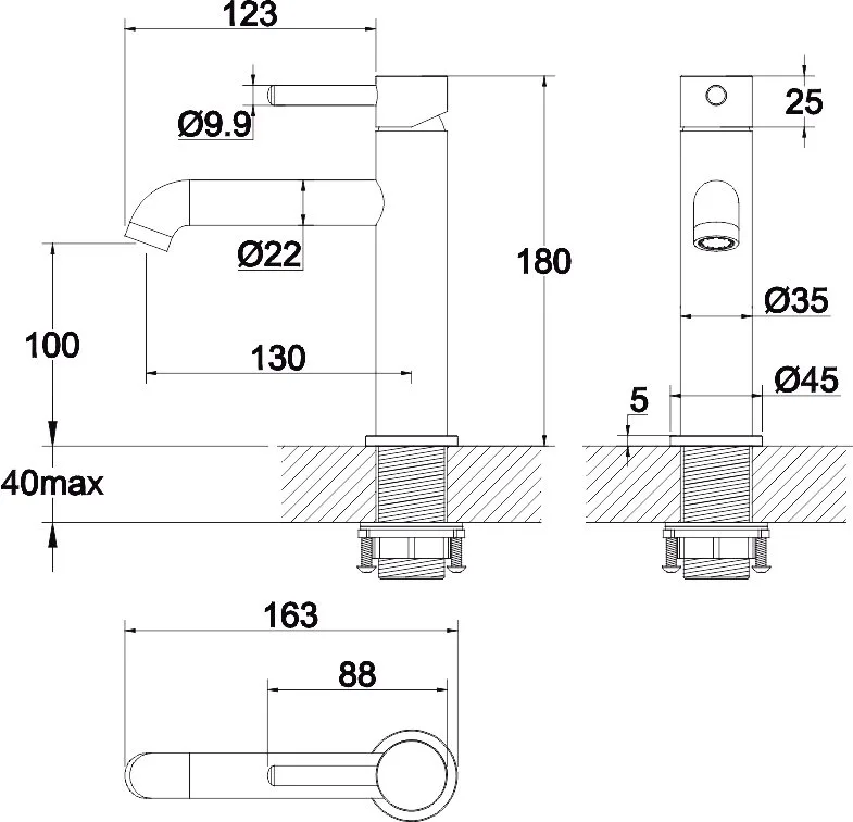 Смеситель для раковины WHITECROSS Y Y1211GM оружейная сталь Sancos — официальный сайт