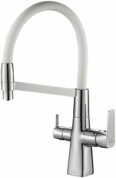 Смеситель для кухни Steel Hammer SH 818-8 CR с гибким изливом Sancos — Оригинал