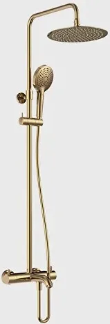 Душевая стойка AQUAme Siena AQM8008BG, брашированное золото Sancos — Оригинал