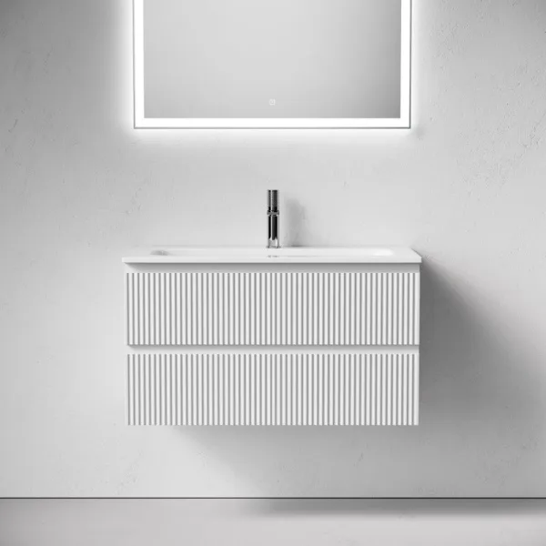 Тумба с раковиной Sancos Snob R 90 подвесная, bianco, раковина СN7019 Sancos — Оригинал