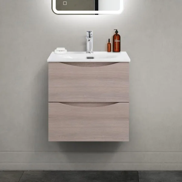Тумба под раковину без столешницы BelBagno Marino-cer-mini 50 подвесная, rovere grigio Sancos — Оригинал
