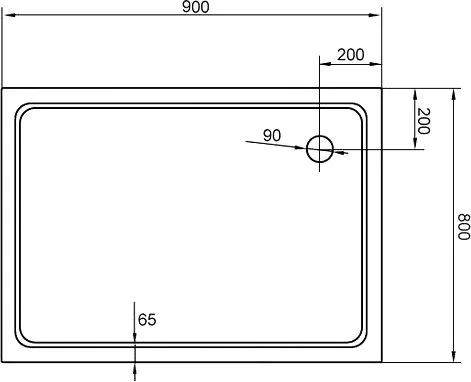 Поддон для душа Cezares Tray SMC TRAY-M-AH-90/80-35-W Sancos — официальный сайт