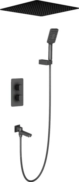 Душевой комплект Timo Petruma SX-5019/03SM, С ВНУТРЕННЕЙ ЧАСТЬЮ, черный Sancos — Оригинал
