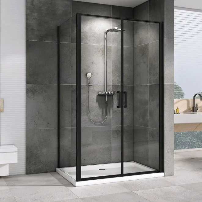 Душевой уголок Abber Sonnenstrand AG04100BC-S85B 100x85, профиль черный, стекло прозрачное Sancos — официальный сайт