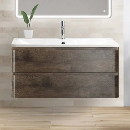 Тумба под раковину без столешницы BelBagno Albano 100 подвесная, rovere nature grigio Sancos — Оригинал