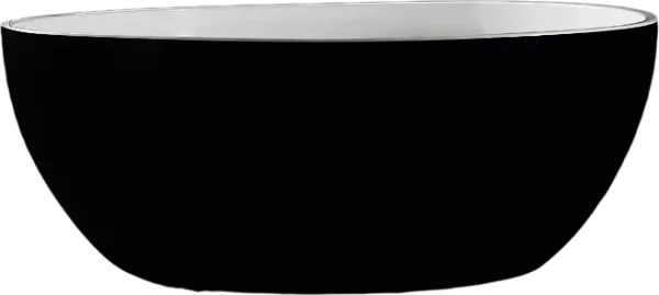 Акриловая ванна Abber AB9279MB 150x150 см, отдельностоящая, черная матовая, круглая, с каркасом, для Sancos — Оригинал
