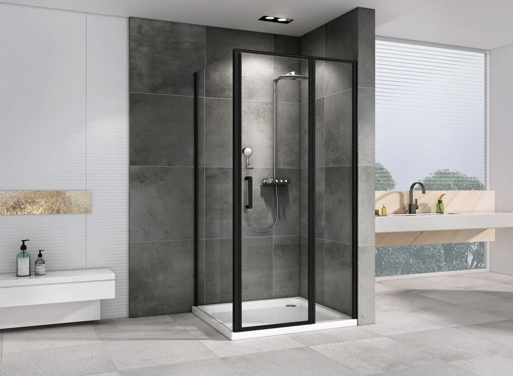 Душевой уголок Abber Sonnenstrand AG04120BS-S70B 120x70, профиль черный, стекло прозрачное Sancos — официальный сайт