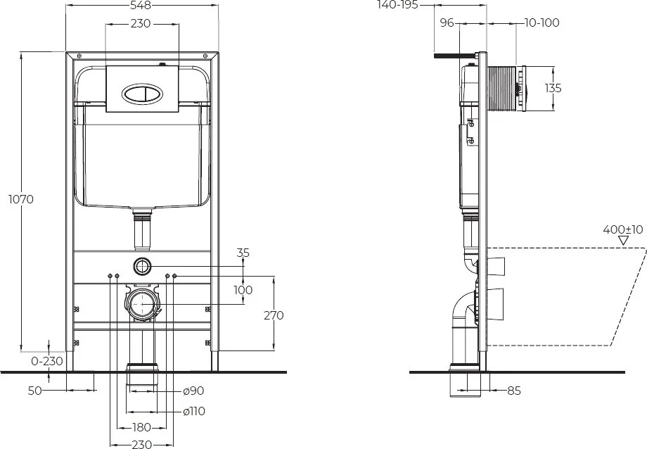Комплект BelBagno, Инсталляция BB026 + Кнопка BB041CR Sancos — официальный сайт