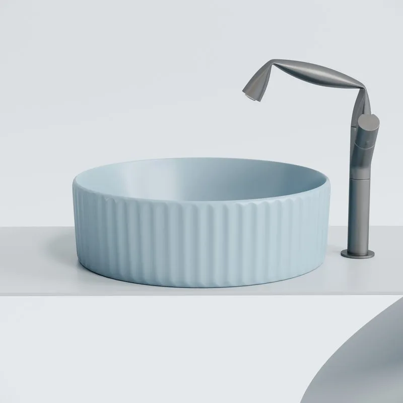 Накладная раковина Ceramicanova Element CN6057ML голубой матовый Sancos — официальный сайт