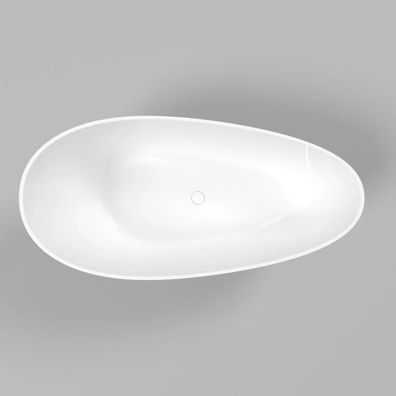 Ванна из искусственного камня WHITECROSS Spinel C 150x70 см, отдельностоящая, белая, овальная, с дон Sancos — официальный сайт