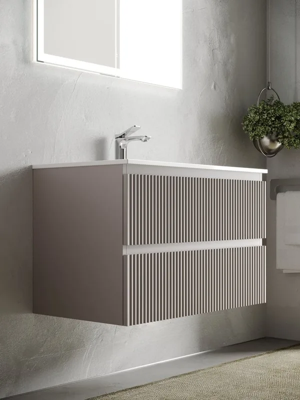 Тумба с раковиной Sancos Snob R 100 см, L, doha soft Sancos — официальный сайт