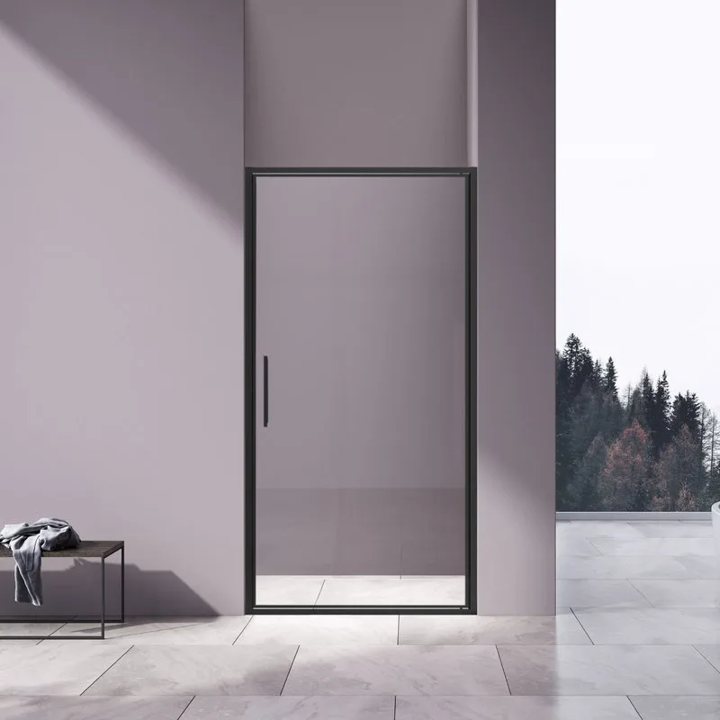 Душевая дверь Vincea Slim 8mm VDP-4SL100CLB, черный, стекло прозрачное Sancos — официальный сайт