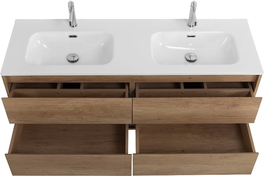 Тумба под раковину без столешницы BelBagno Kraft 140 4 ящика, для двоих, rovere nebrasca nature Sancos — официальный сайт
