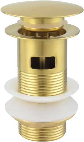 Донный клапан для раковины Allen Brau Priority 5.31023-GB, с переливом, брашированное золото Sancos — Оригинал
