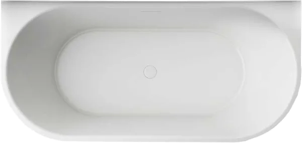 Акриловая ванна Vincea VBT-621 170x80 см, пристенная, белая, овальная, со сливом-переливом, с донным Sancos — Оригинал