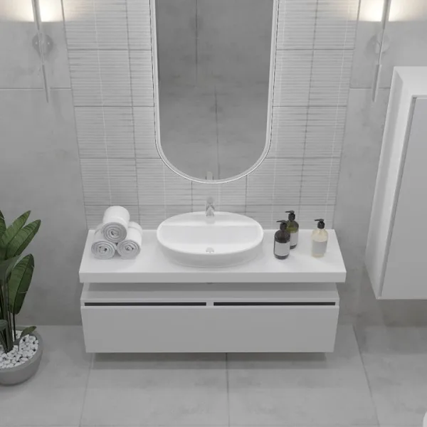 Тумба Armadi Art Flat Valessi Uno-S 140 белый глянец Sancos — Оригинал
