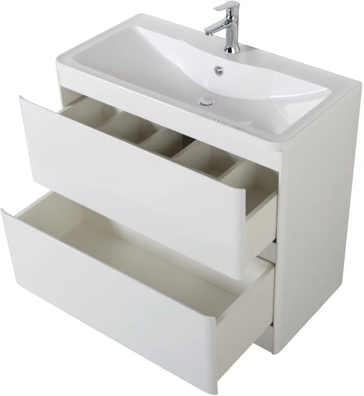 Тумба под раковину без столешницы BelBagno Albano 90 напольная, bianco lucido Sancos — официальный сайт