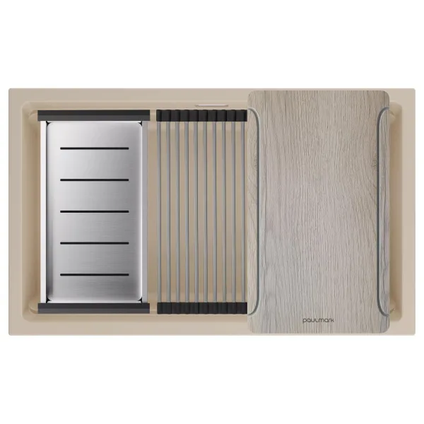 Мойка кухонная Paulmark Lumi-Multi Sink 74 Uni LU-MULTI 74-LA латте Sancos — Оригинал
