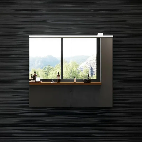 Зеркало-шкаф AM.PM Spirit V2.0 100 с LED-подсветкой, белый глянец Sancos — Оригинал
