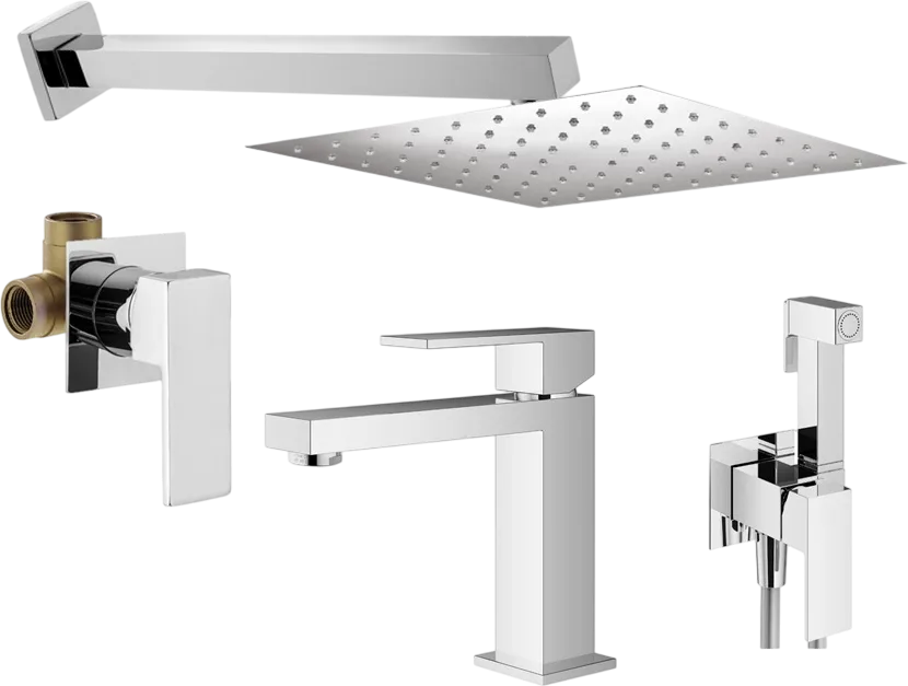 Комплект для ванной Plumberia Selection Tag KITZTG01CR53 С ВНУТРЕННЕЙ ЧАСТЬЮ, хром Sancos — официальный сайт