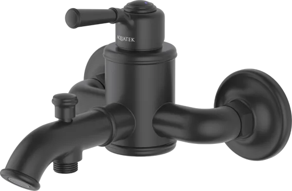 Смеситель для ванны с душем AQUATEK Классик AQ1540MB, матовый черный Sancos — Оригинал