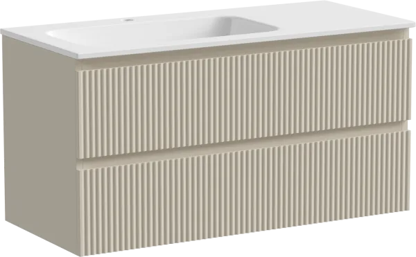 Тумба под раковину Sancos Snob R 100 подвесная Beige soft (капучино), SNR100LCE Sancos — Оригинал