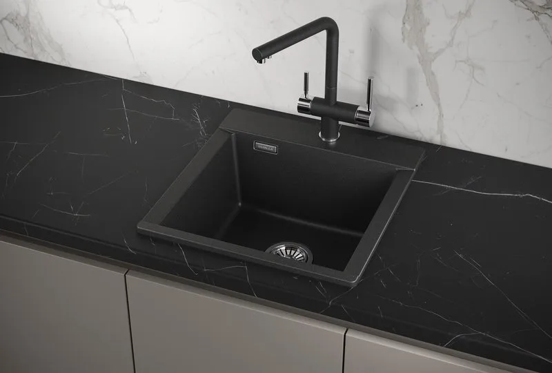 Мойка кухонная Granula Estetica 4701, черный Sancos — официальный сайт
