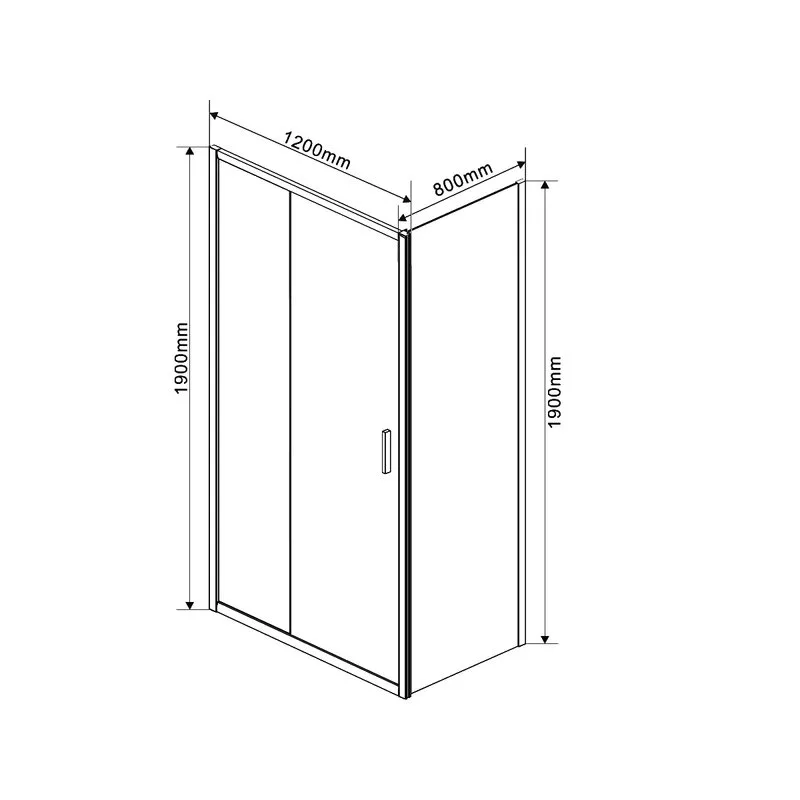 Душевой уголок Vincea Garda VSR-1G8012CLGM 120х80, профиль вороненая сталь, стекло прозрачное Sancos — официальный сайт