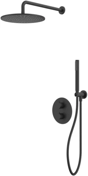 Душевой комплект WHITECROSS Y YSET08BL, С ВНУТРЕННЕЙ ЧАСТЬЮ, черный матовый Sancos — Оригинал
