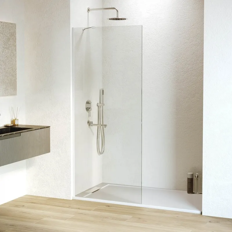Душевая перегородка RGW Walk In WA-102W 80x195 см, профиль матовый белый, стекло прозрачное Sancos — официальный сайт
