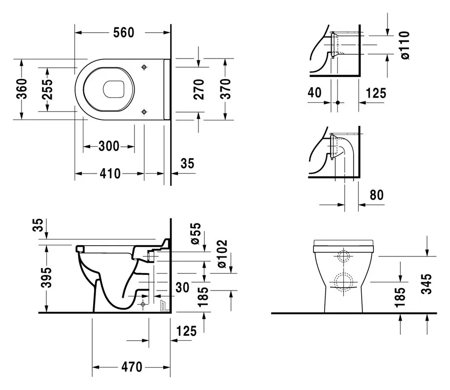 Унитаз приставной напольный Duravit Starck 3 0124090000 с микролифтом Sancos — официальный сайт