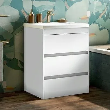 Тумба под раковину без столешницы Art&Max Family 60, напольная, Bianco Lucido Sancos — Оригинал