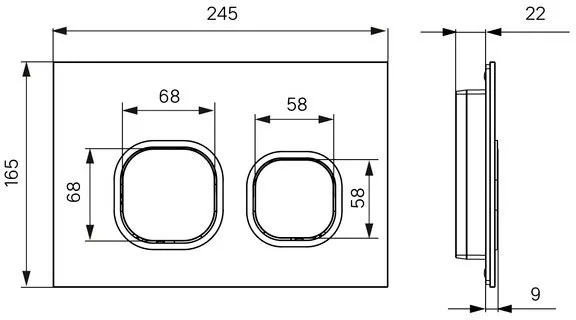 Кнопка смыва IDDIS Unifix UNI04CHi77 004, хром Sancos — официальный сайт