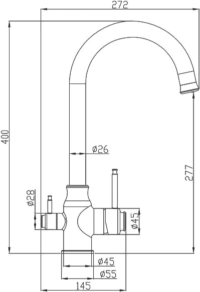 Смеситель для кухни Steel Hammer SH 763 INOX Sancos — официальный сайт
