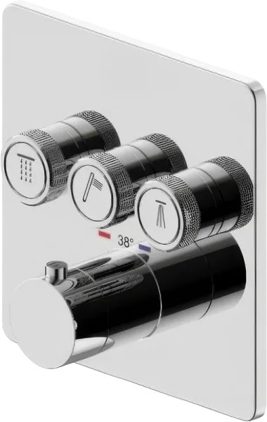 Термостатический смеситель встраиваемый Plumberia Selection PSBOX KITPSB2903CR С ВНУТРЕННЕЙ ЧАСТЬЮ,  Sancos — Оригинал