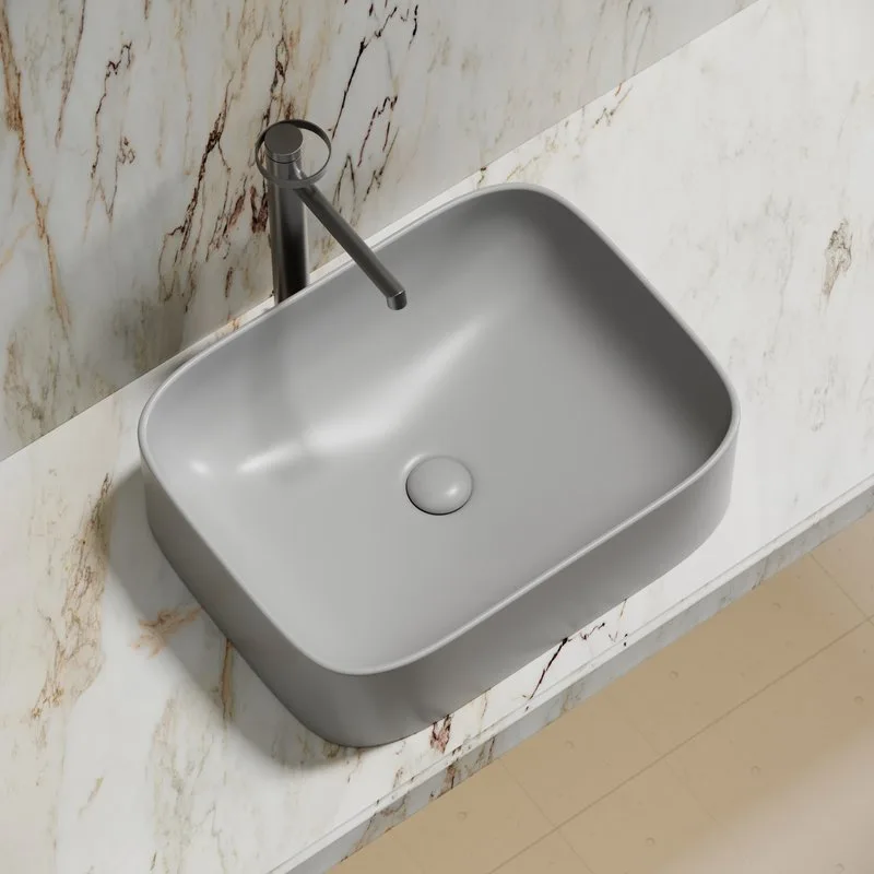 Накладная раковина Ceramicanova Element CN6052MSG серая матовая Sancos — официальный сайт