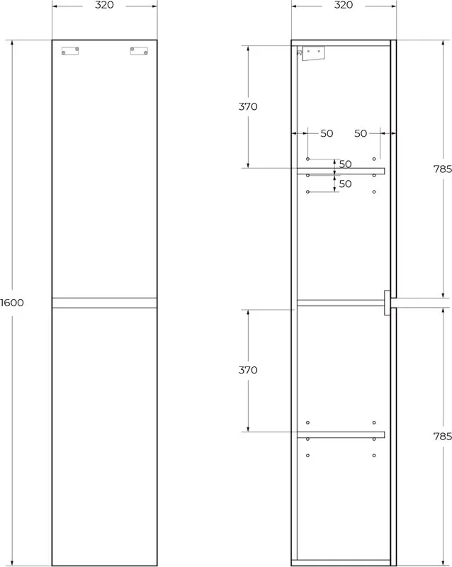 Шкаф-пенал для ванной BelBagno Albano 32 rovere rustico Sancos — официальный сайт