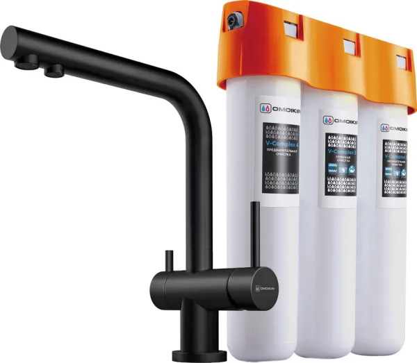 Смеситель для кухни Omoikiri Nagano GB 4284.8028 с фильтром Sancos — Оригинал