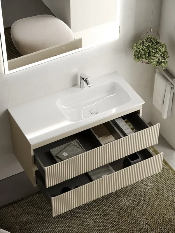 Тумба с раковиной Sancos Snob R 100 см, R, beige soft Sancos — официальный сайт
