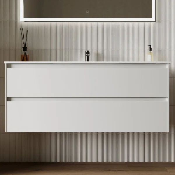 Тумба с раковиной Sancos Cento 120 см белый глянец Sancos — Оригинал