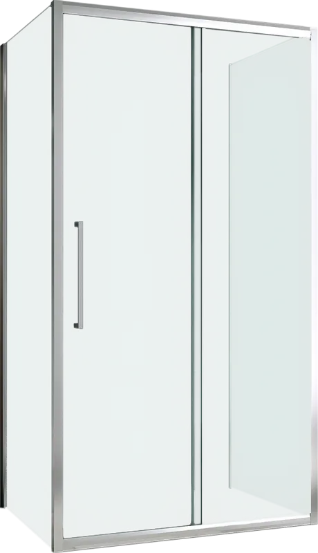 Душевой уголок Abber Schwarzer Diamant AG30140H-S50-S50 140x50, профиль хром, стекло прозрачное Sancos — официальный сайт