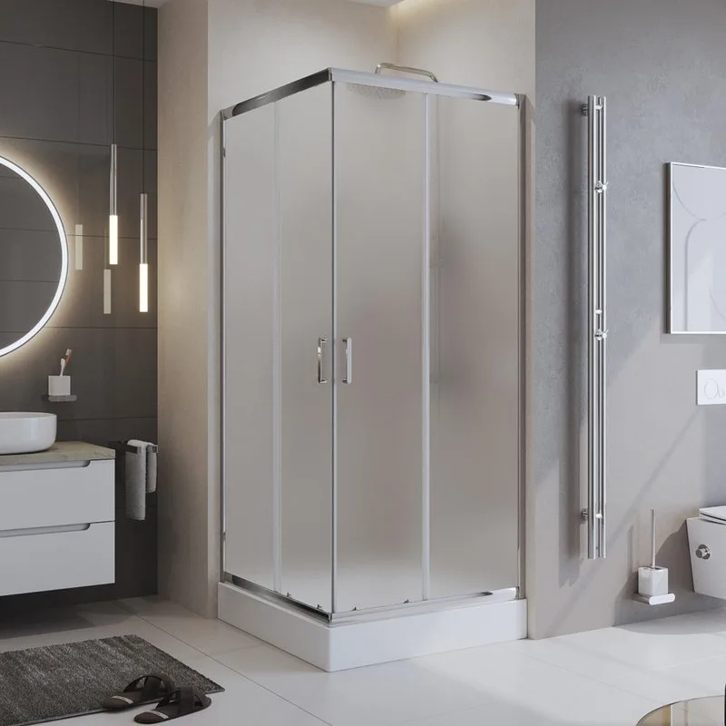 Душевой уголок BelBagno Uno 195 A 2 95 P Cr стекло текстурное Sancos — официальный сайт