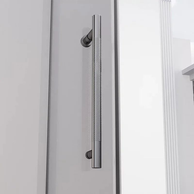 Душевая дверь в нишу Veconi Premium Alassio GR 120x200, профиль брашированный графит, стекло прозрач Sancos — официальный сайт