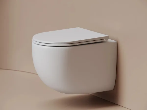 Унитаз подвесной Ceramicanova Vogue CN4008TMW белый матовый Sancos — Оригинал