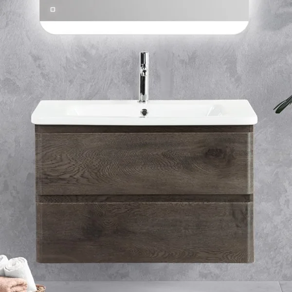 Тумба под раковину без столешницы BelBagno Albano-Cer 80 подвесная, robere nature grigio Sancos — Оригинал