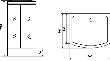 Душевая кабина Timo Standart T-6615SF Silver Fabric с низким поддоном, профиль хром Sancos — официальный сайт