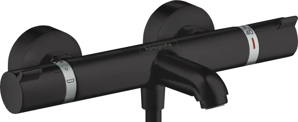 Термостатический смеситель Hansgrohe Ecostat Comfort 13114670, для ванны с душем, матовый черный Sancos — Оригинал